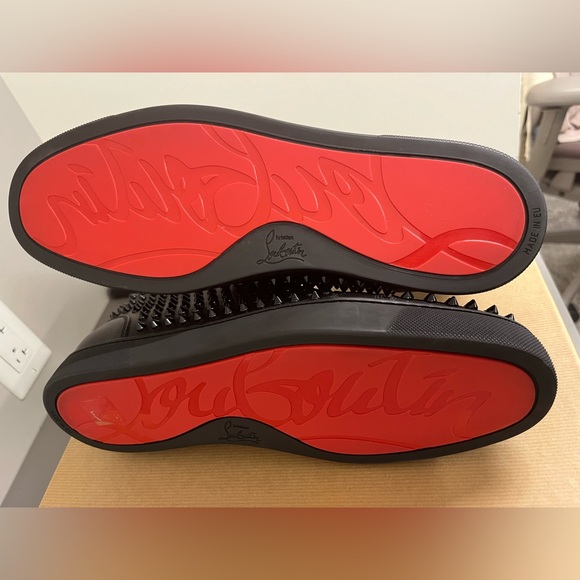 Christian Louboutin Louis flat calf spikes for sale!